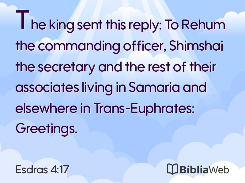 Esdras 4:17 em imagem para compartilhar