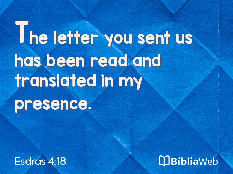 Esdras 4:18 em imagem para compartilhar