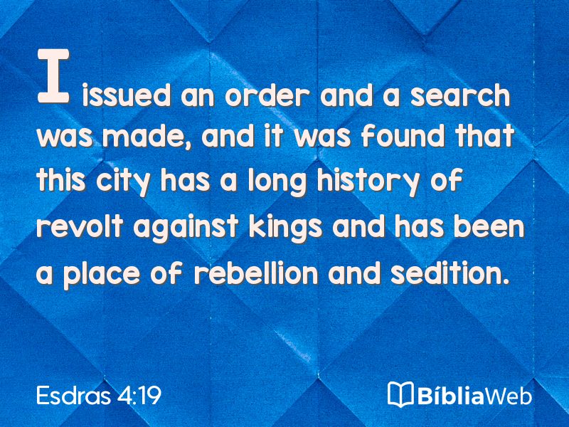 Esdras 4:19 em imagem para compartilhar