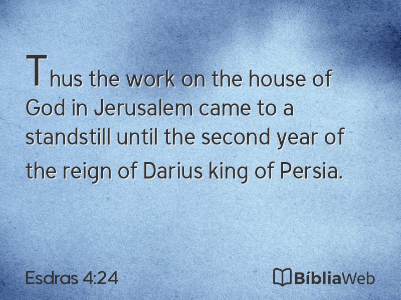 Esdras 4:24 em imagem para compartilhar