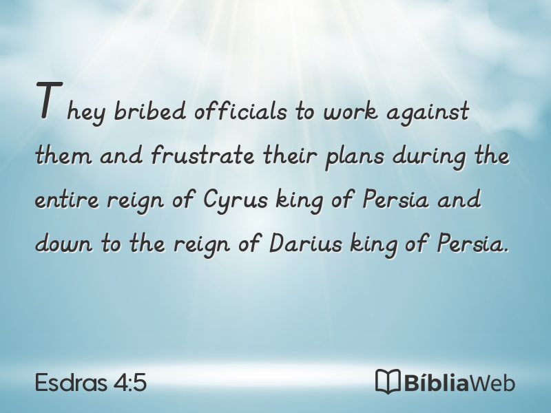 Esdras 4:5 em imagem para compartilhar