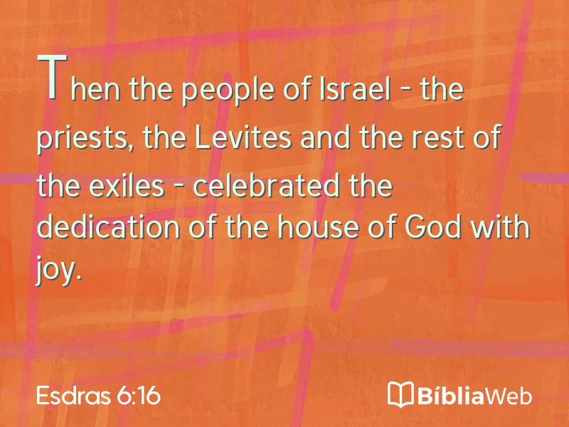 Esdras 6:16 em imagem para compartilhar