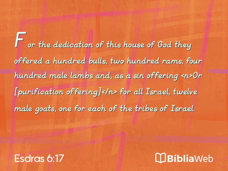 Esdras 6:17 em imagem para compartilhar