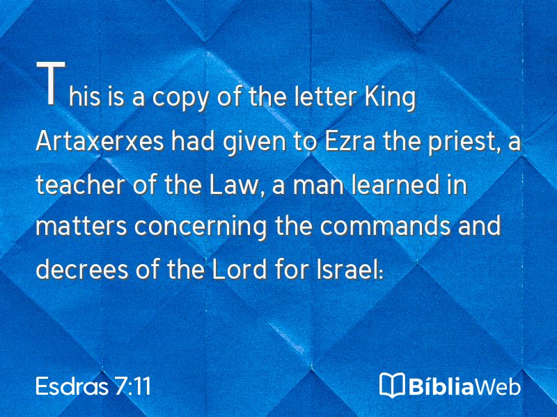 Esdras 7:11 em imagem para compartilhar
