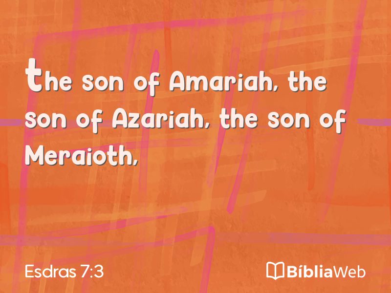 Esdras 7:3 em imagem para compartilhar