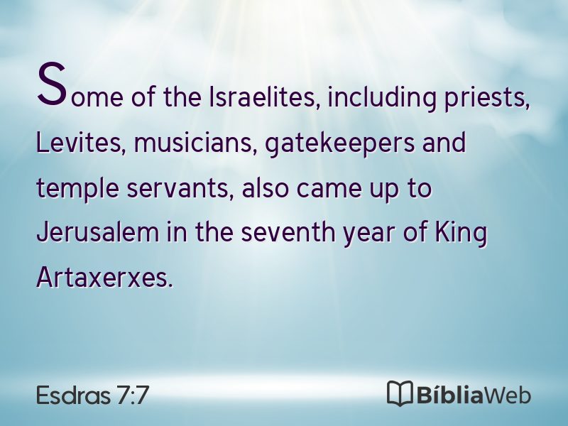 Esdras 7:7 em imagem para compartilhar