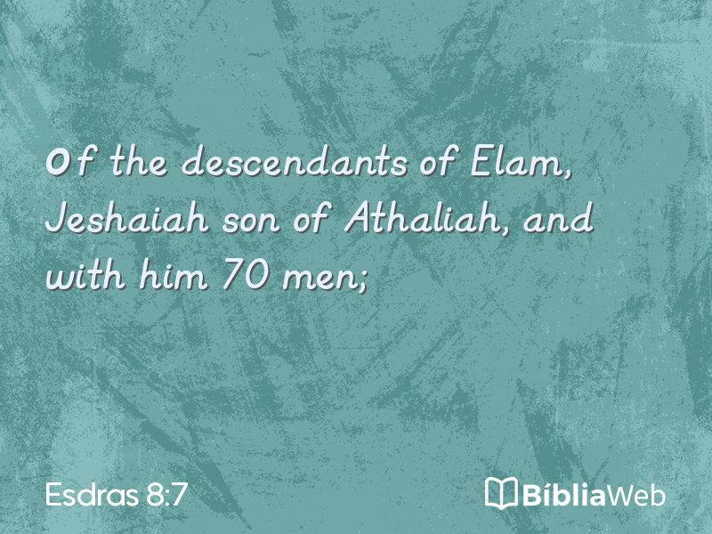 Esdras 8:7 em imagem para compartilhar