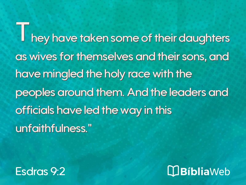 Esdras 9:2 em imagem para compartilhar