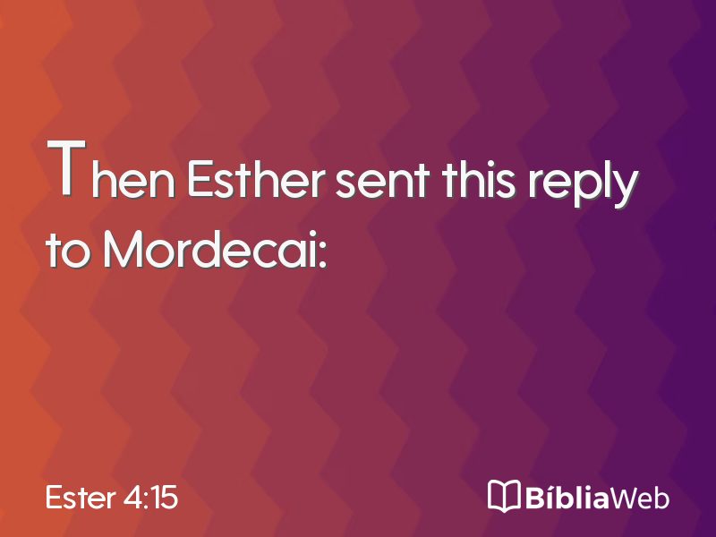 Ester 4:15 em imagem para compartilhar