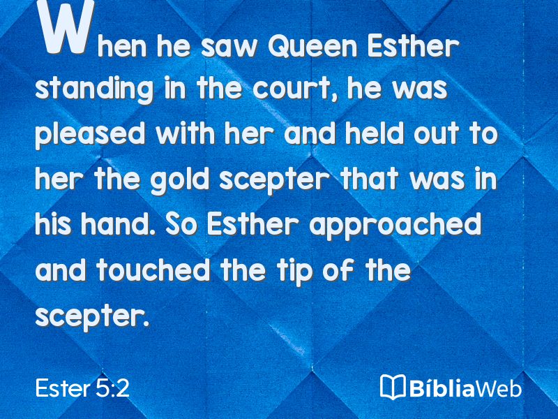 Ester 5:2 em imagem para compartilhar