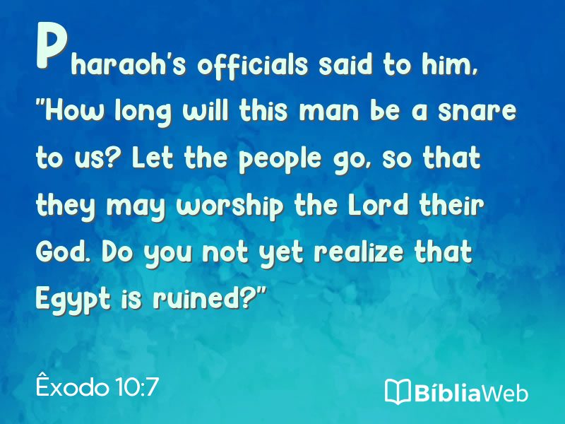 Êxodo 10:7 em imagem para compartilhar