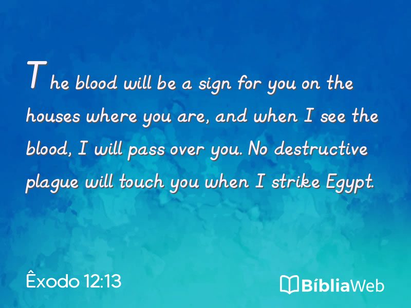Êxodo 12:13 em imagem para compartilhar