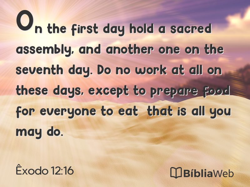 Êxodo 12:16 em imagem para compartilhar