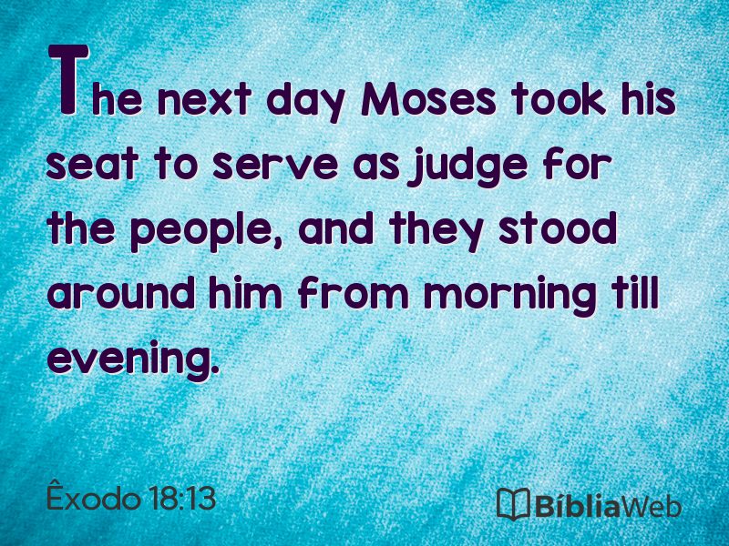 Êxodo 18:13 em imagem para compartilhar