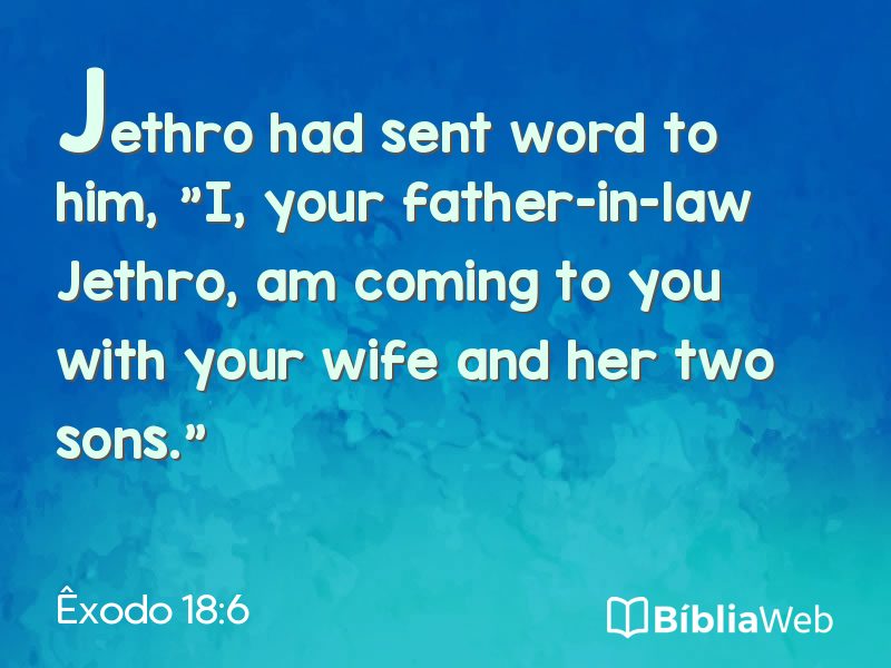 Êxodo 18:6 em imagem para compartilhar
