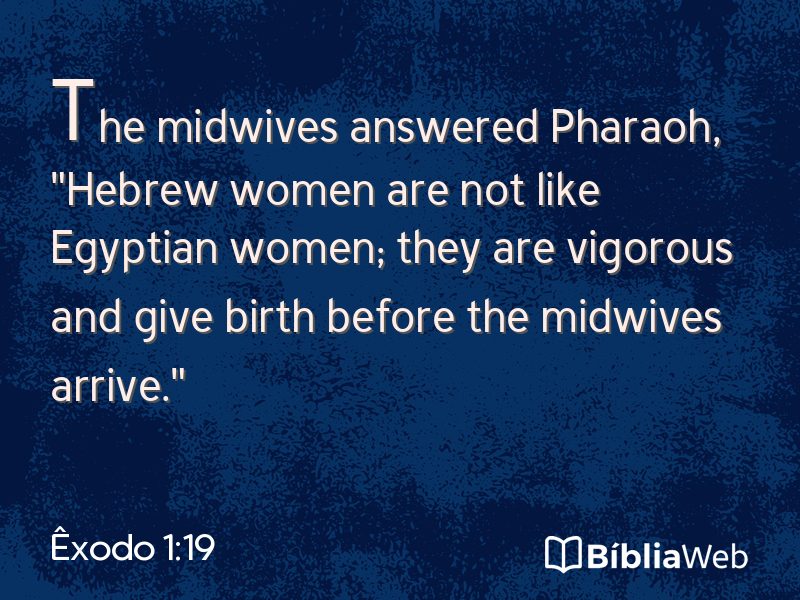 Êxodo 1:19 em imagem para compartilhar