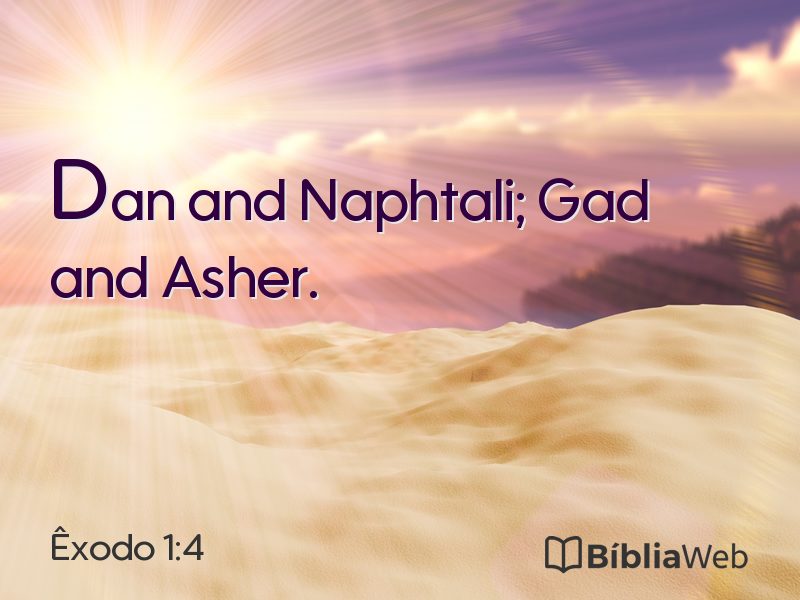 Êxodo 1:4 em imagem para compartilhar