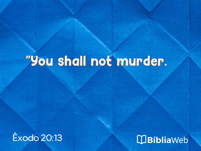 Êxodo 20:13 em imagem para compartilhar