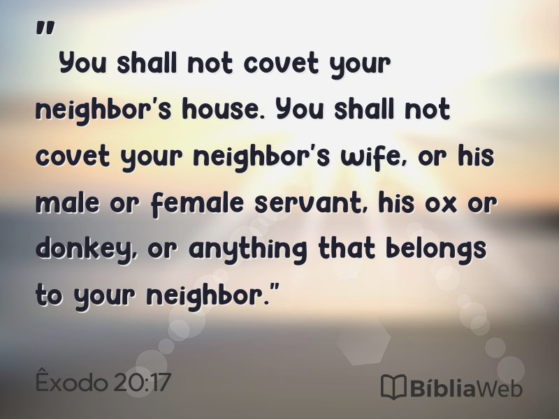 Êxodo 20:17 em imagem para compartilhar