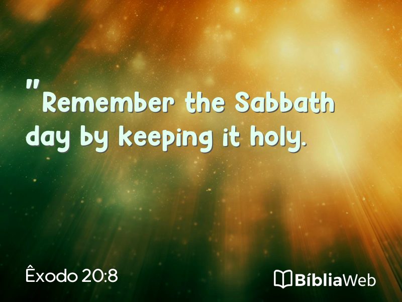 Êxodo 20:8 em imagem para compartilhar