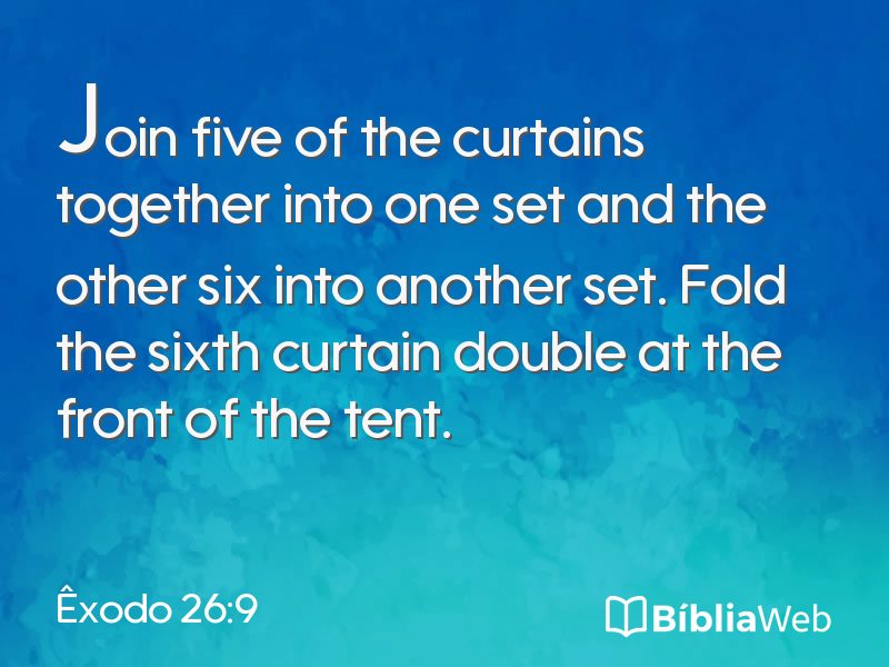Êxodo 26:9 em imagem para compartilhar