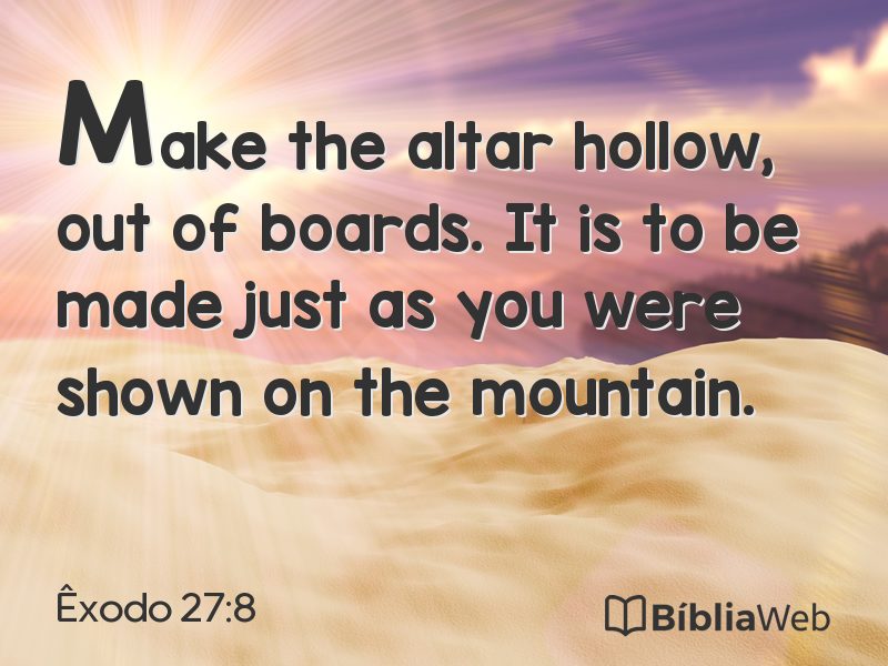 Êxodo 27:8 em imagem para compartilhar