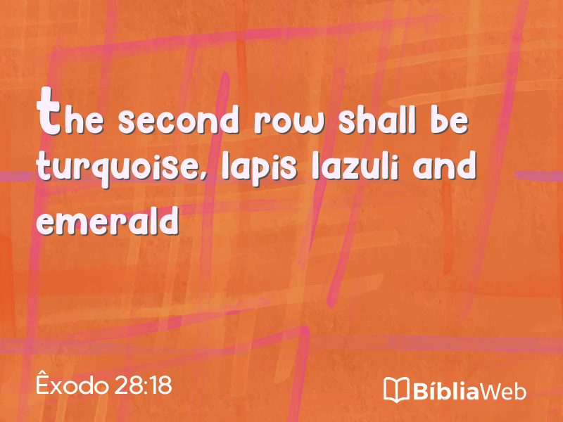 Êxodo 28:18 em imagem para compartilhar