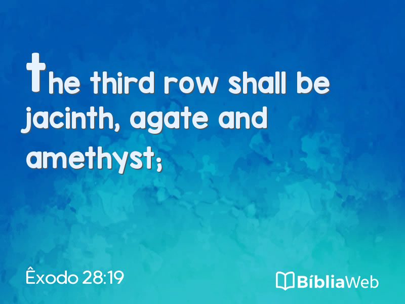Êxodo 28:19 em imagem para compartilhar