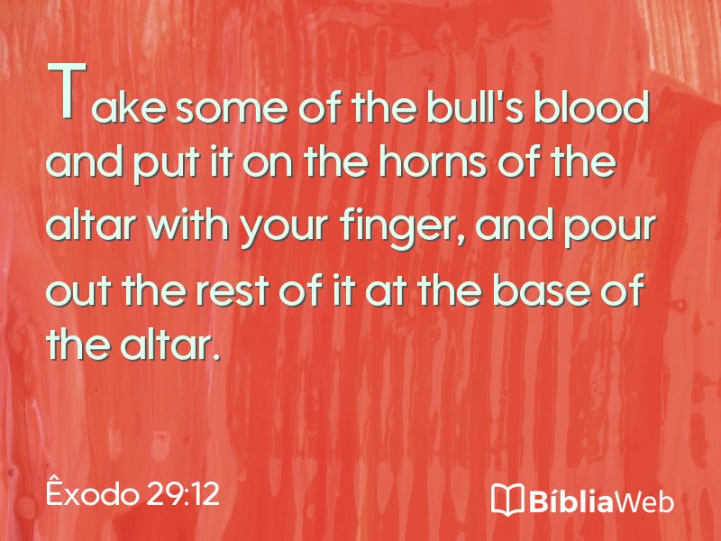 Êxodo 29:12 em imagem para compartilhar