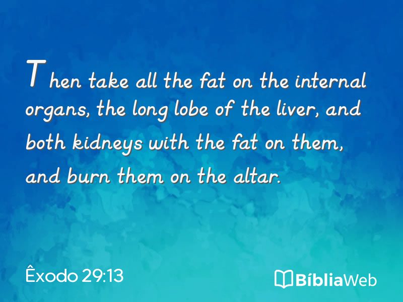 Êxodo 29:13 em imagem para compartilhar