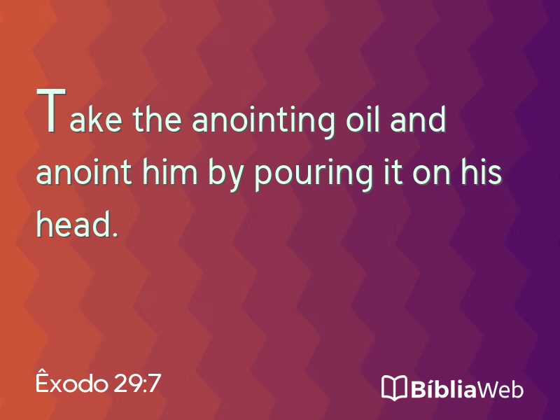 Êxodo 29:7 em imagem para compartilhar