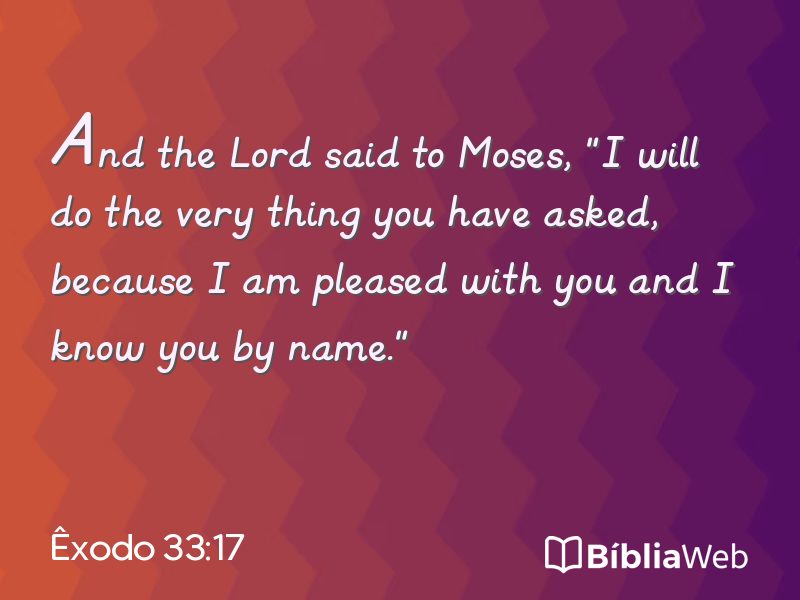 Êxodo 33:17 em imagem para compartilhar