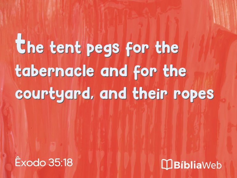 Êxodo 35:18 em imagem para compartilhar