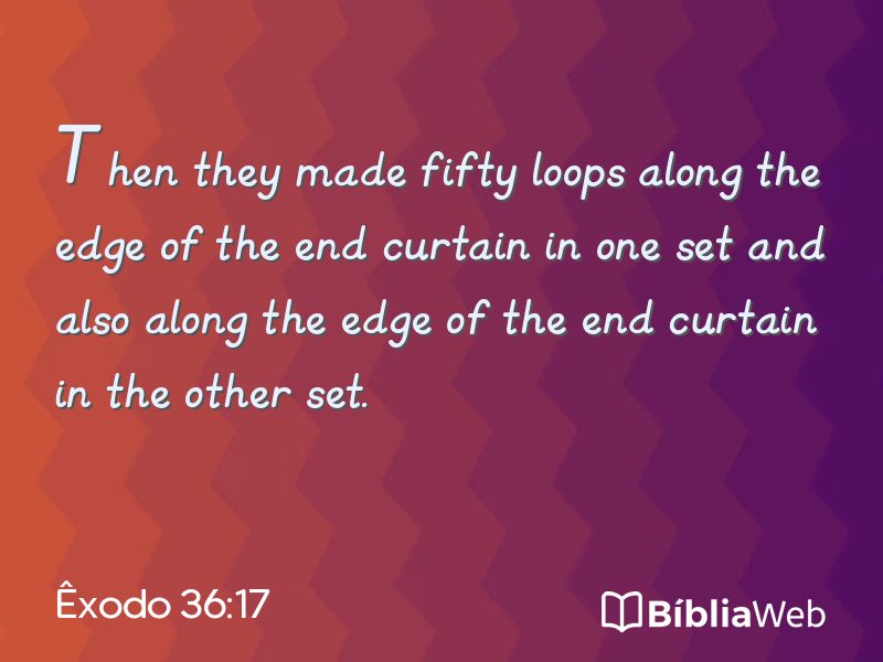 Êxodo 36:17 em imagem para compartilhar