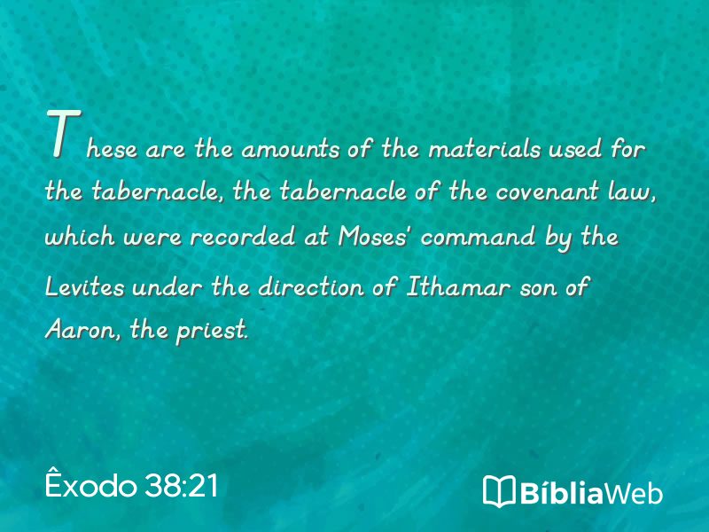 Êxodo 38:21 em imagem para compartilhar