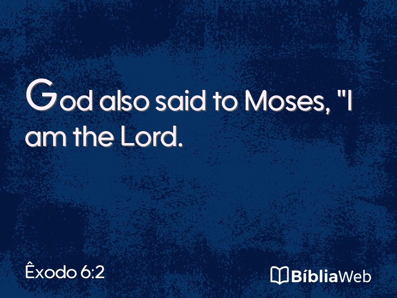 Êxodo 6:2 em imagem para compartilhar