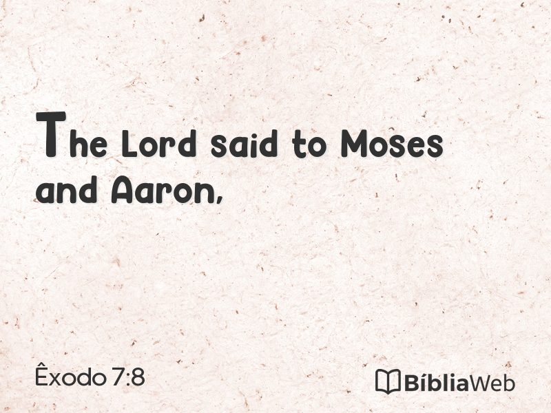 Êxodo 7:8 em imagem para compartilhar