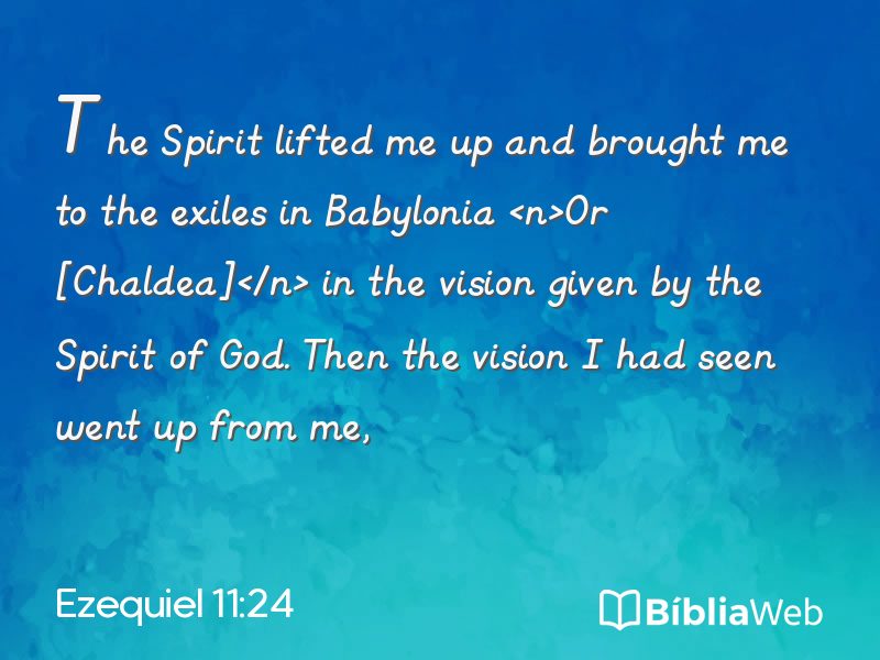 Ezequiel 11:24 em imagem para compartilhar