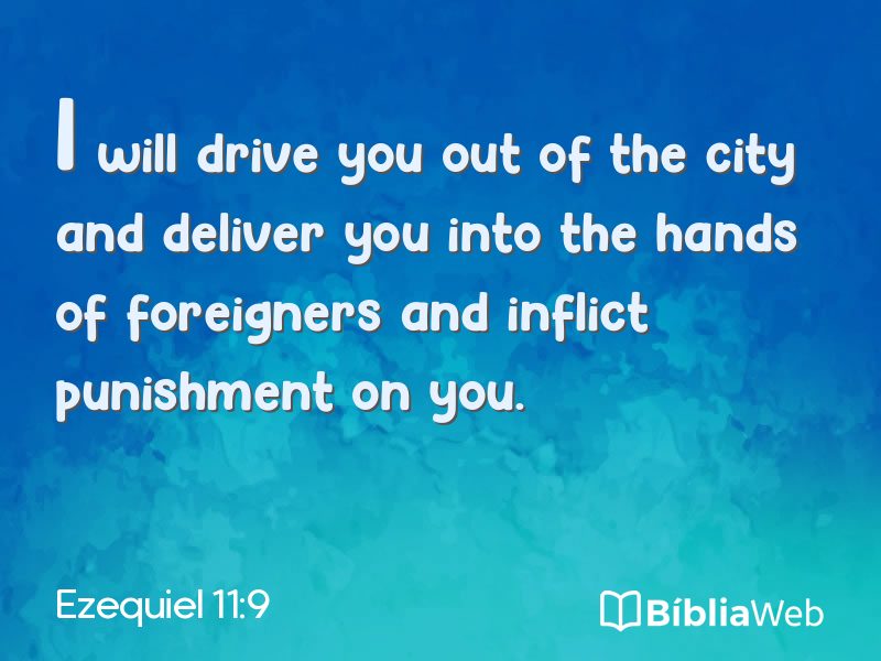 Ezequiel 11:9 em imagem para compartilhar