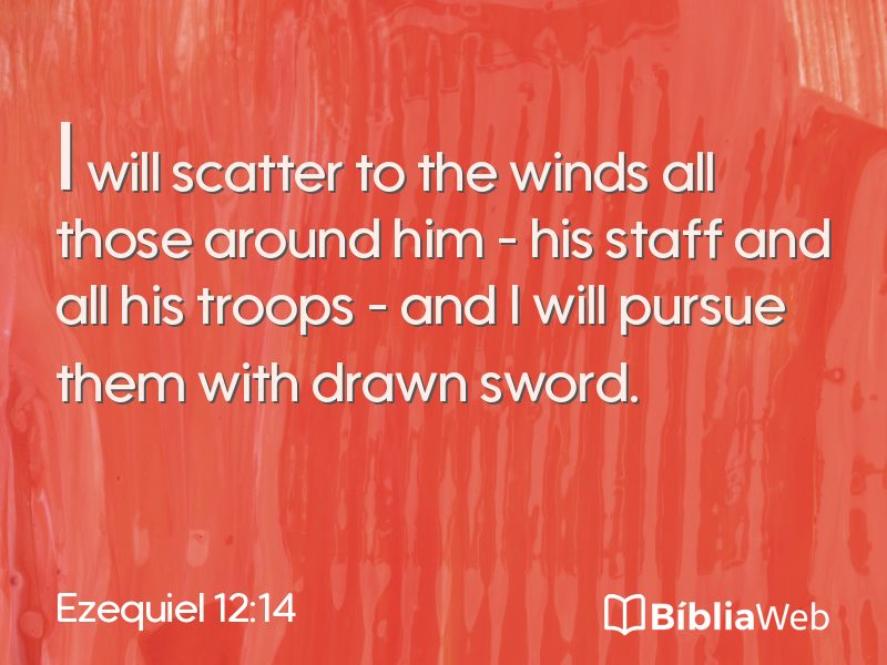 Ezequiel 12:14 em imagem para compartilhar
