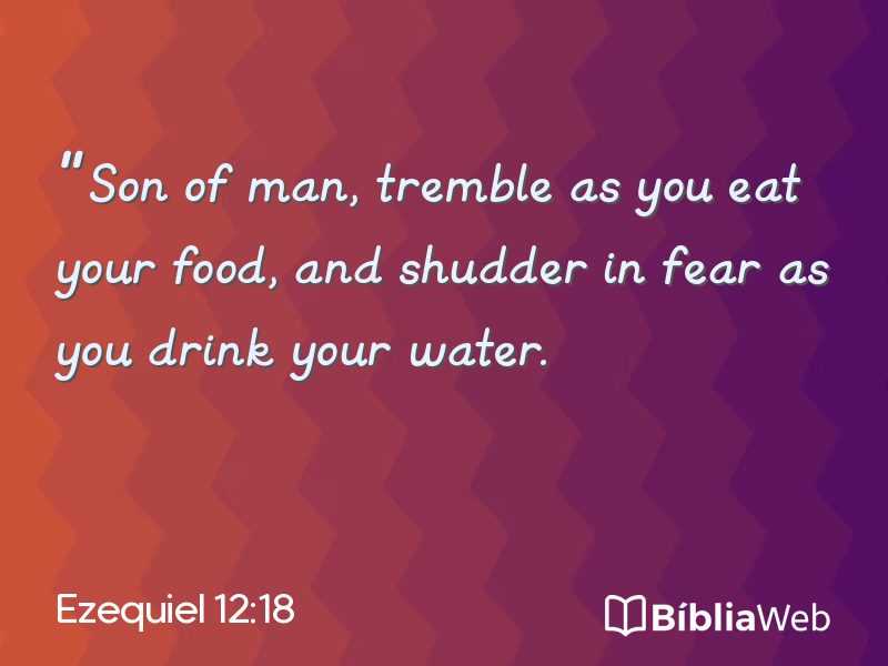Ezequiel 12:18 em imagem para compartilhar