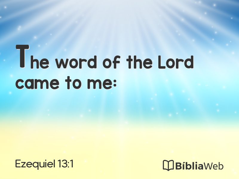 Ezequiel 13:1 em imagem para compartilhar