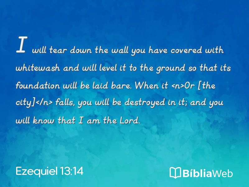 Ezequiel 13:14 em imagem para compartilhar