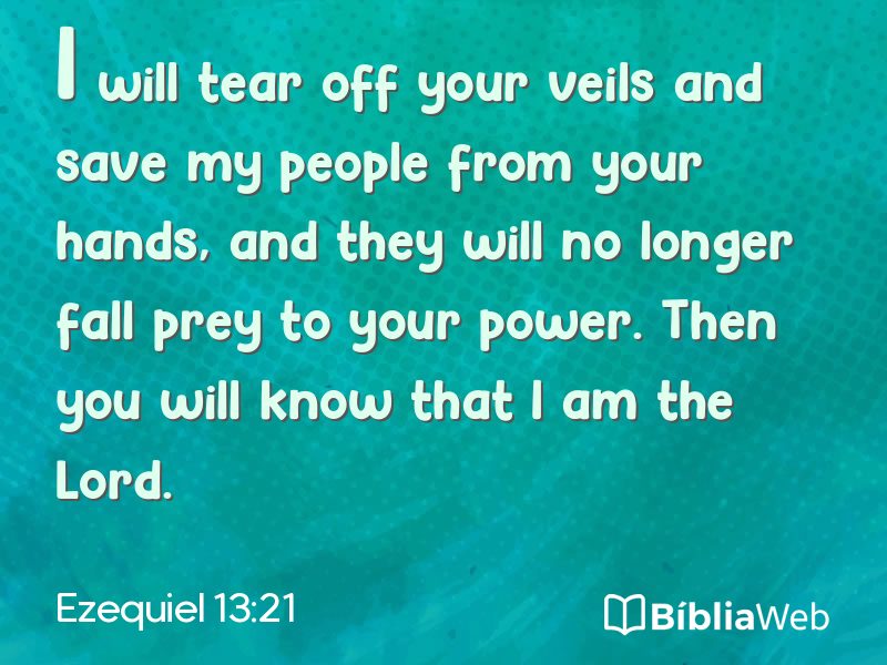 Ezequiel 13:21 em imagem para compartilhar