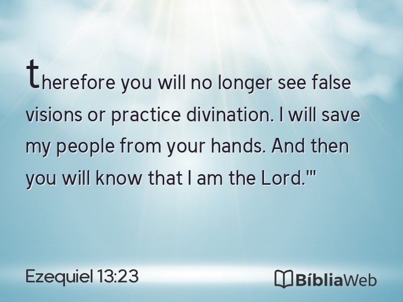 Ezequiel 13:23 em imagem para compartilhar