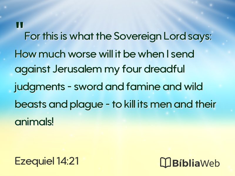 Ezequiel 14:21 em imagem para compartilhar