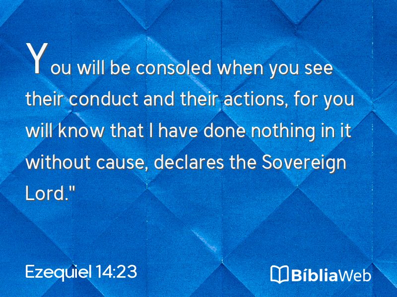 Ezequiel 14:23 em imagem para compartilhar
