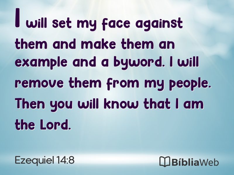 Ezequiel 14:8 em imagem para compartilhar
