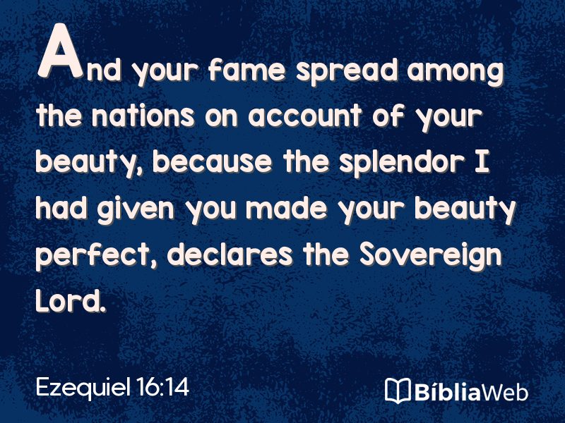 Ezequiel 16:14 em imagem para compartilhar