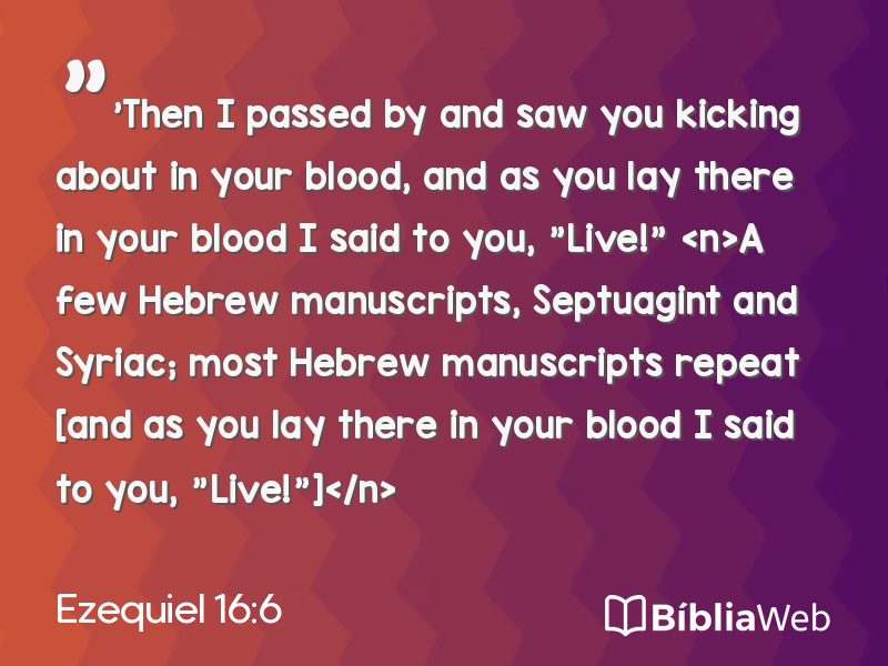 Ezequiel 16:6 em imagem para compartilhar